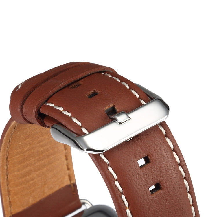 Denior Environmental Luxury Car Watch Leather Watch Band for Apple Watch Series 7 41mm / 6 & SE & 5 & 4 40mm / 3 & 2 & 1 38mm(Brown) - Watch Bands by Denior | Online Shopping UK | buy2fix