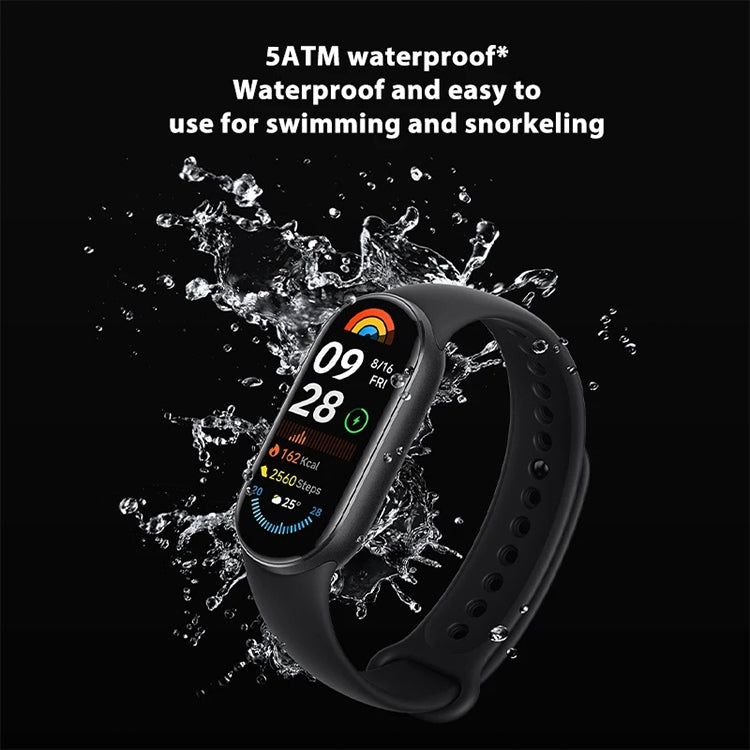 Original Xiaomi Smart Band 9 1.62 inch AMOLED Screen 5ATM Waterproof Smart Watch, Support Blood Oxygen / Heart Rate Monitor (Black) - Wearable Devices by Xiaomi | Online Shopping UK | buy2fix