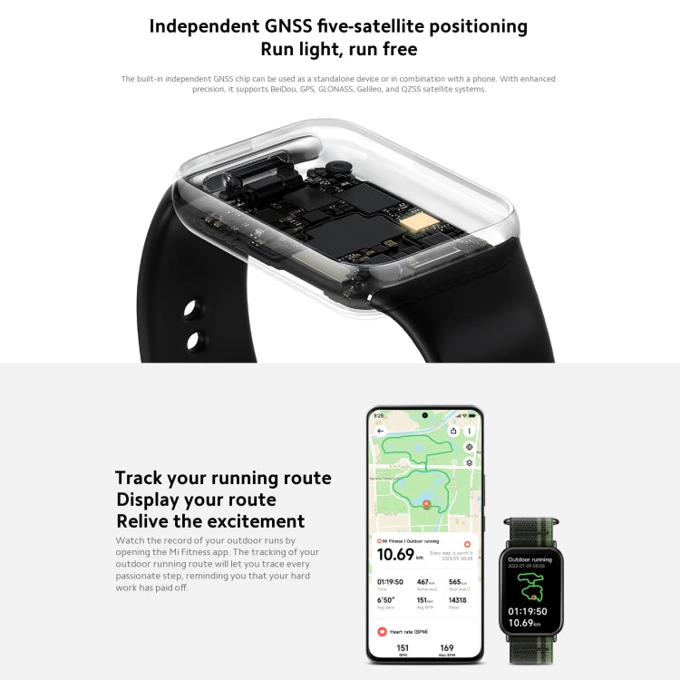 [HK Warehouse] Original Xiaomi Mi Band 8 Pro Global 1.74 inch AMOLED Full Color Screen 5ATM Waterproof Smart Watch, Support GPS / Heart Rate (Black) - Wearable Devices by Xiaomi | Online Shopping UK | buy2fix