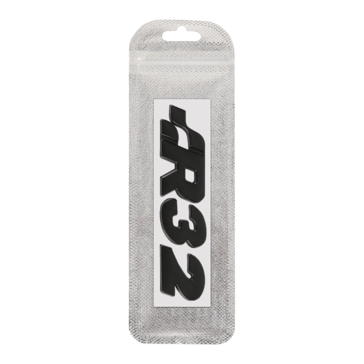Car R32 Pattern 3D Metal Personalized Decorative Stickers, Size: 10.5 x 3 x 0.5cm (Black) - 3D Metal Sticker by buy2fix | Online Shopping UK | buy2fix