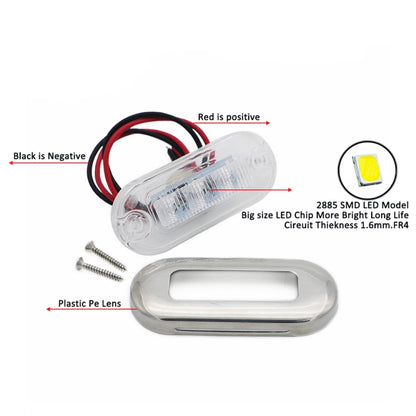 MK-056 Ship / Yacht 3 inch 12V LED Waterproof Stainless Steel Underwater Light (White Light) - Marine Accessories & Parts by buy2fix | Online Shopping UK | buy2fix