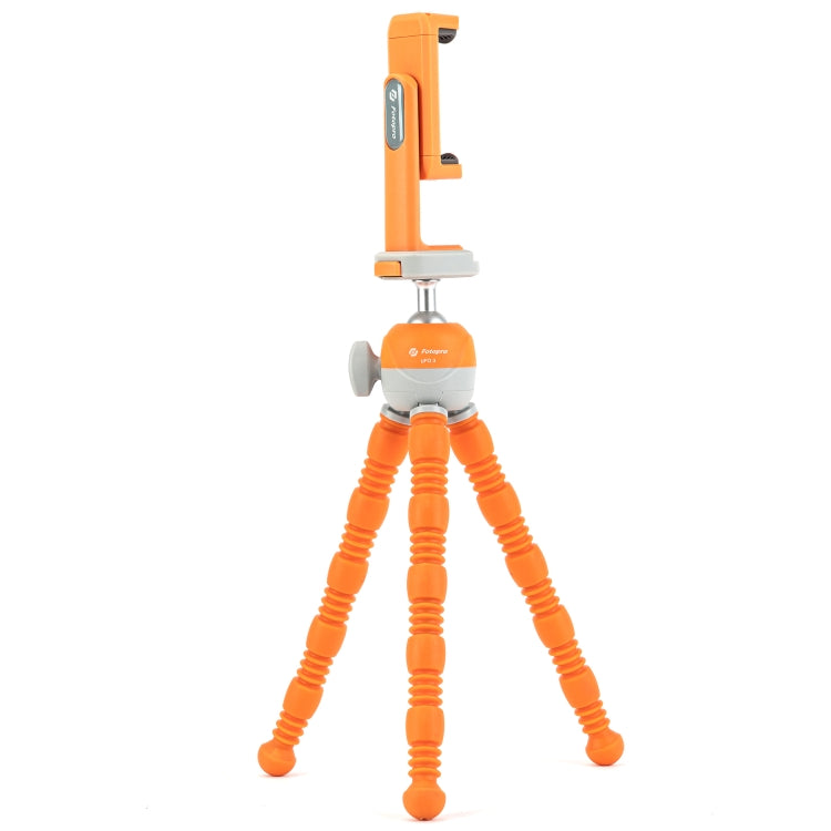 Fotopro UFO 3 Flexible Tripod Mount for SLR Cameras, GoPro, Phones (Orange) - Portable Mini Tripod by Fotopro | Online Shopping UK | buy2fix