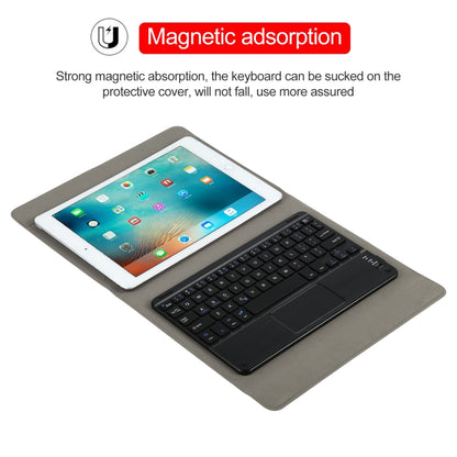 Universal Detachable Bluetooth Keyboard + Leather Tablet Case with Touchpad for iPad 9-10 inch, Specification:Black Keyboard(Black) - Universal by buy2fix | Online Shopping UK | buy2fix