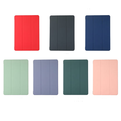 3-folding Skin Texture Horizontal Flip TPU + PU Leather Case with Holder For iPad Air 11 2024 / 2022 / 2020 10.9 (Mint Green) - iPad Air (2022) / (2020) 10.9 Cases by buy2fix | Online Shopping UK | buy2fix