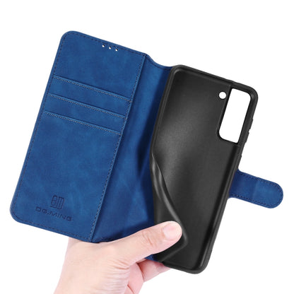 For Samsung Galaxy S21+ 5G DG.MING Retro Oil Side Horizontal Flip Case with Holder & Card Slots & Wallet(Blue) - Galaxy S21+ 5G Cases by DG.MING | Online Shopping UK | buy2fix