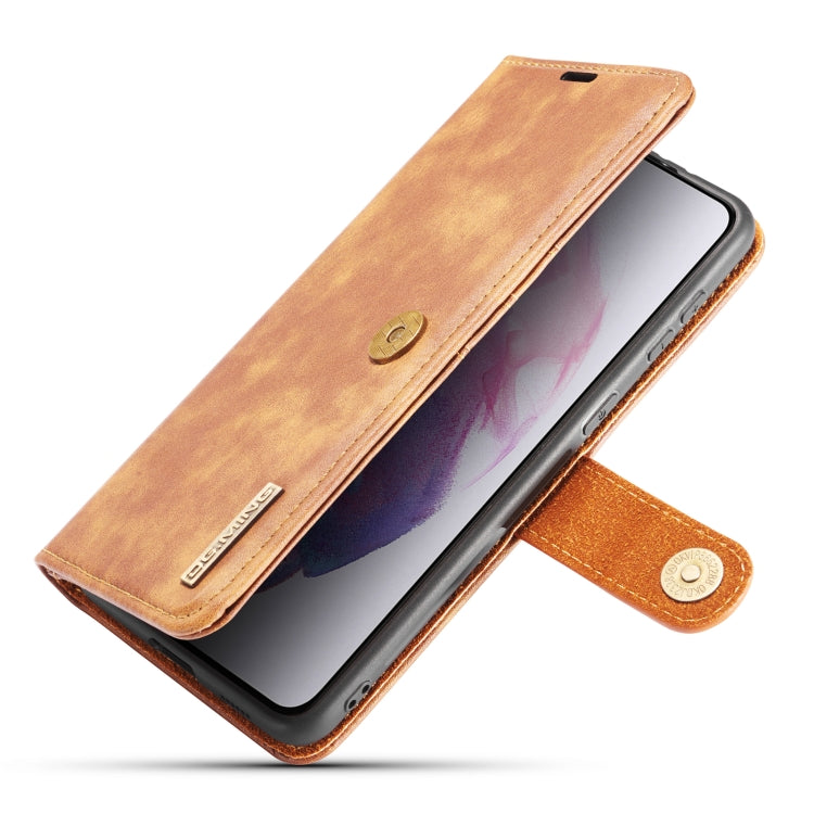 For Samsung Galaxy S21+ 5G DG.MING Crazy Horse Texture Flip Detachable Magnetic Leather Case with Holder & Card Slots & Wallet(Brown) - Galaxy S21+ 5G Cases by DG.MING | Online Shopping UK | buy2fix