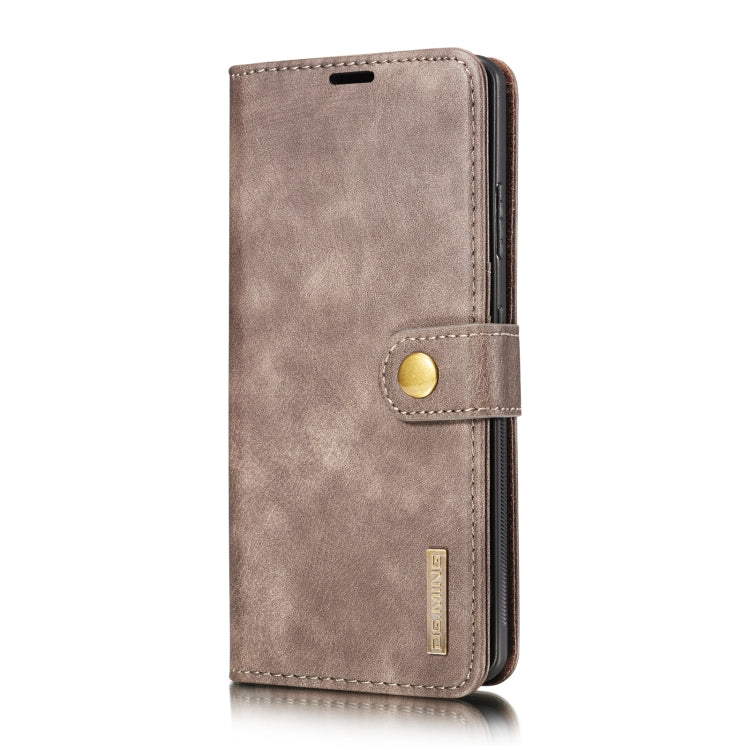 For Samsung Galaxy S21 Ultra 5G DG.MING Crazy Horse Texture Flip Detachable Magnetic Leather Case with Holder & Card Slots & Wallet(Grey) - Galaxy S21 Ultra 5G Cases by DG.MING | Online Shopping UK | buy2fix