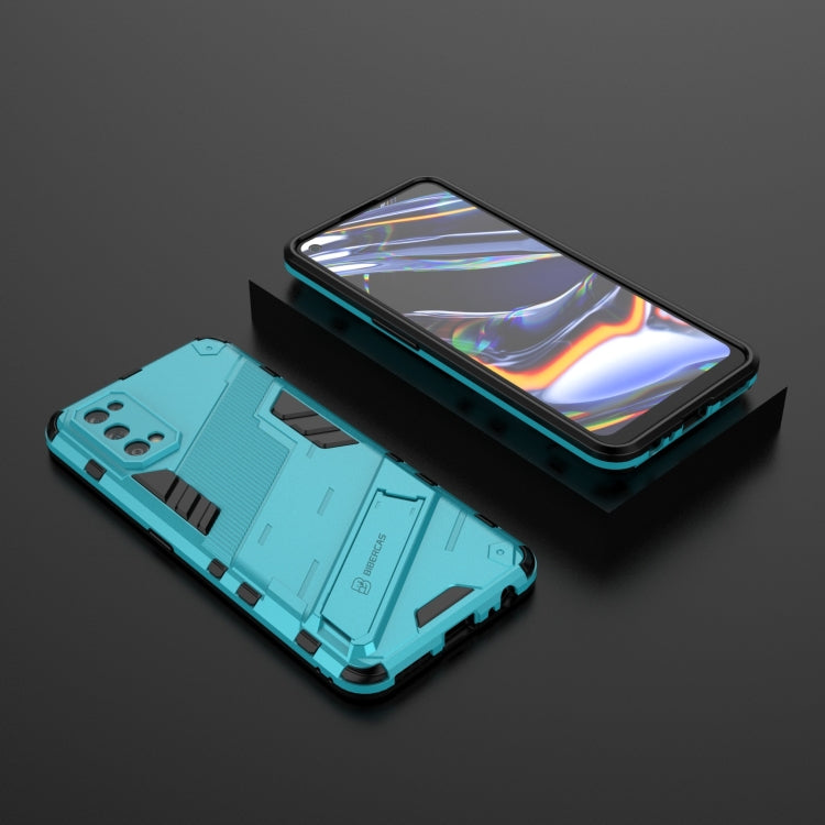 For OPPO Realme 7 Pro Punk Armor 2 in 1 PC + TPU Shockproof Case with Invisible Holder(Blue) - Realme Cases by buy2fix | Online Shopping UK | buy2fix