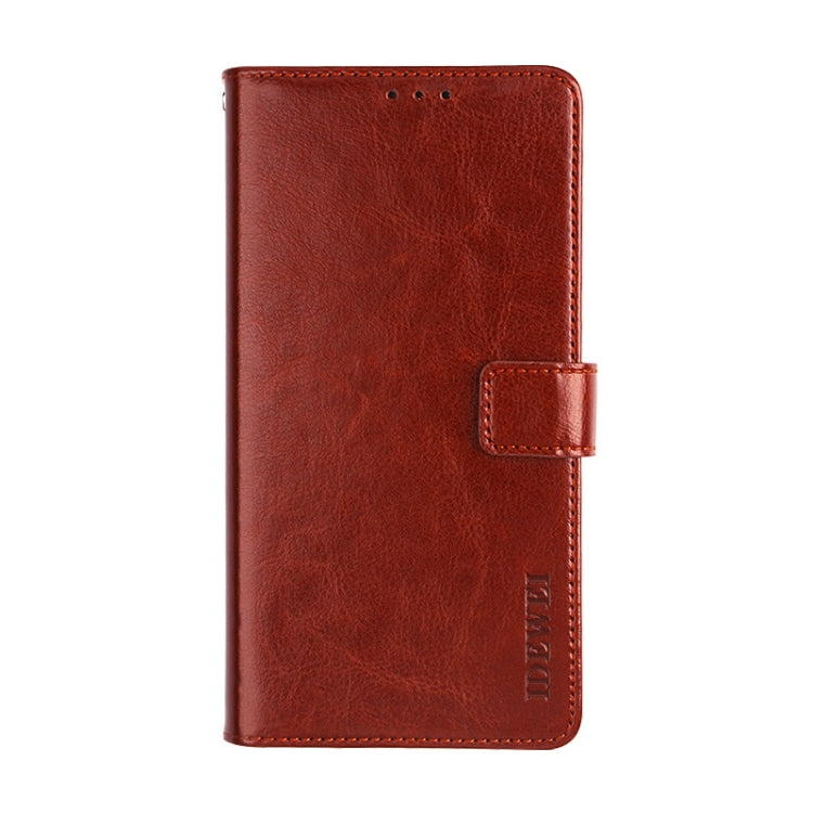 For Blackview A80S idewei Crazy Horse Texture Horizontal Flip Leather Case with Holder & Card Slots & Wallet(Brown) - More Brand by idewei | Online Shopping UK | buy2fix