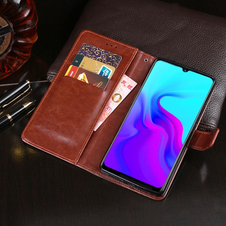 For Blackview A80S idewei Crazy Horse Texture Horizontal Flip Leather Case with Holder & Card Slots & Wallet(Brown) - More Brand by idewei | Online Shopping UK | buy2fix