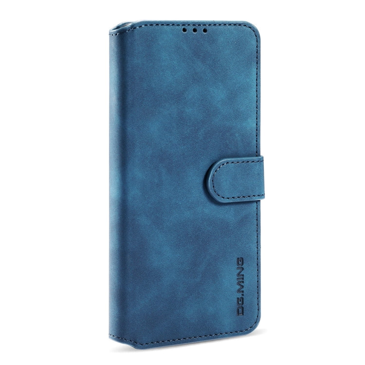 For OnePlus 9 Pro DG.MING Retro Oil Side Horizontal Flip Leather Case with Holder & Card Slots & Wallet(Blue) - OnePlus Cases by DG.MING | Online Shopping UK | buy2fix