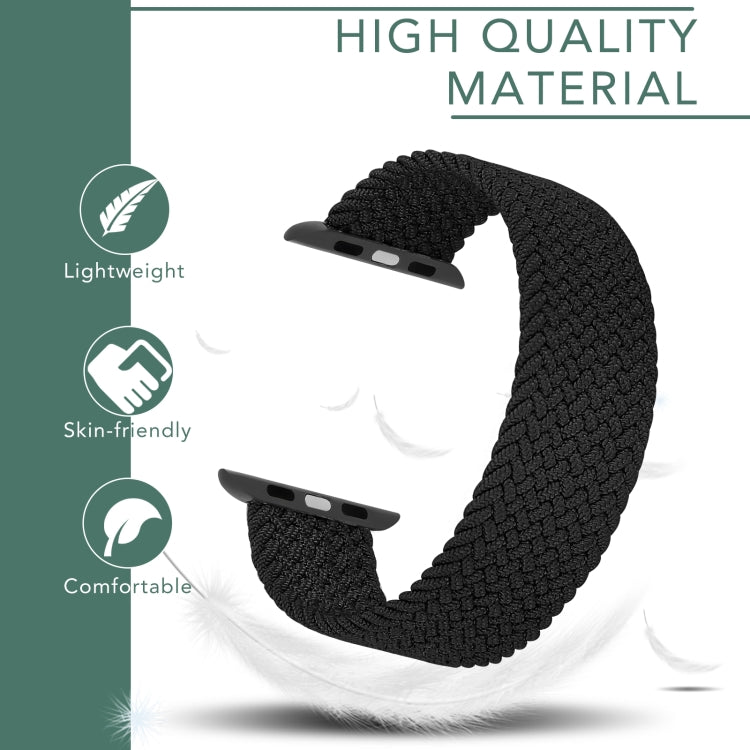 Metal Head Braided Nylon Solid Color Watch Band For Apple Watch Ultra 49mm&Watch Ultra 2 49mm / Series 9&8&7 45mm / SE 3&SE 2&6&SE&5&4 44mm / 3&2&1 42mm, Size:M 155mm(Dark Olive Green) - Watch Bands by buy2fix | Online Shopping UK | buy2fix