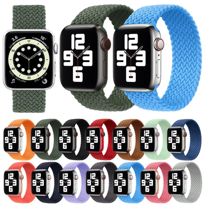 Metal Head Braided Nylon Solid Color Watch Band For Apple Watch Ultra 49mm&Watch Ultra 2 49mm / Series 9&8&7 45mm / SE 3&SE 2&6&SE&5&4 44mm / 3&2&1 42mm, Size:M 155mm(Charcoal) - Watch Bands by buy2fix | Online Shopping UK | buy2fix