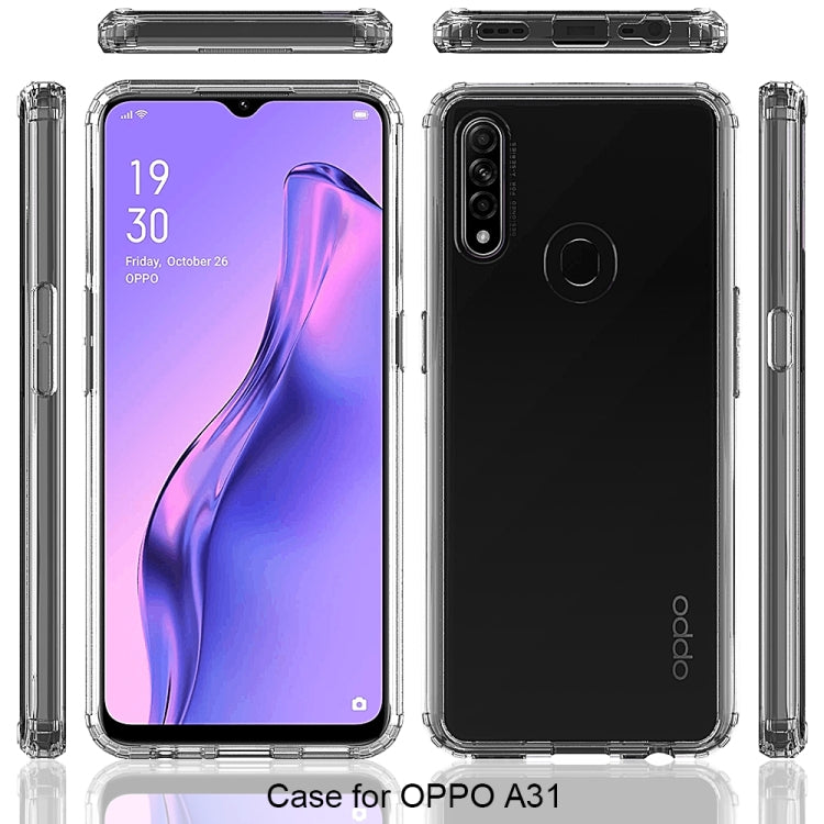 For OPPO A31 Shockproof Scratchproof TPU + Acrylic Protective Case(Transparent) - OPPO Cases by buy2fix | Online Shopping UK | buy2fix