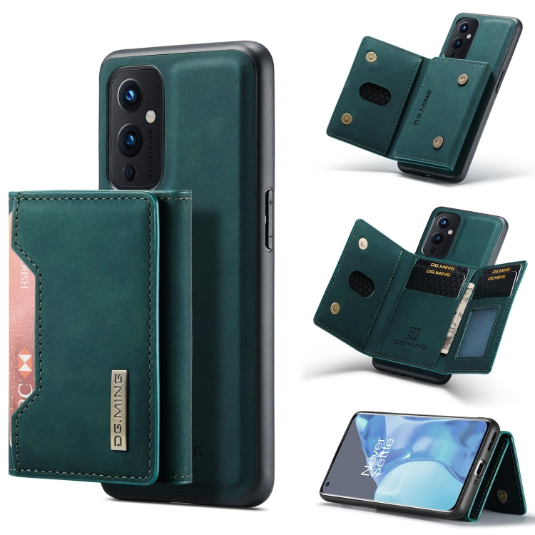 For OnePlus 9 (EU/NA) DG.MING M2 Series 3-Fold Multi Card Bag Back Cover Shockproof Case with Wallet & Holder Function(Green) - OnePlus Cases by DG.MING | Online Shopping UK | buy2fix