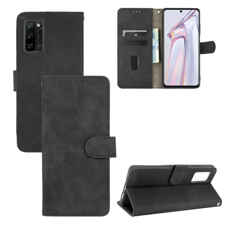 For Blackview A100 Solid Color Skin Feel Magnetic Buckle Horizontal Flip Calf Texture PU Leather Case with Holder & Card Slots & Wallet(Black) - More Brand by buy2fix | Online Shopping UK | buy2fix