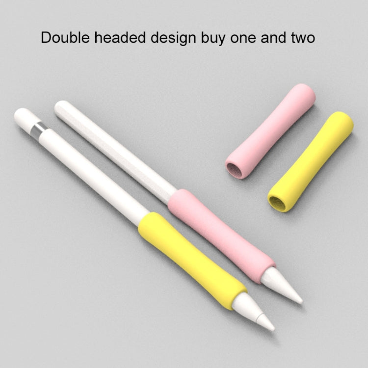 Stylus Touch Pen Silicone Protective Cover For Apple Pencil 1 / 2(Milk Gray) - Pencil Accessories by buy2fix | Online Shopping UK | buy2fix