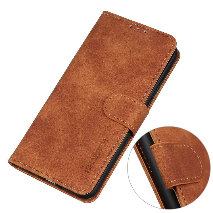 For OnePlus Nord 2 5G KHAZNEH Retro Texture PU + TPU Horizontal Flip Leather Case with Holder & Card Slots & Wallet(Brown) - OnePlus Cases by buy2fix | Online Shopping UK | buy2fix