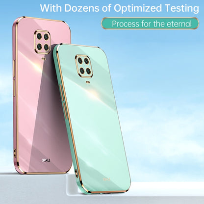 For Xiaomi Redmi Note 9S XINLI Straight 6D Plating Gold Edge TPU Shockproof Case(Pink) - Xiaomi Cases by XINLI | Online Shopping UK | buy2fix