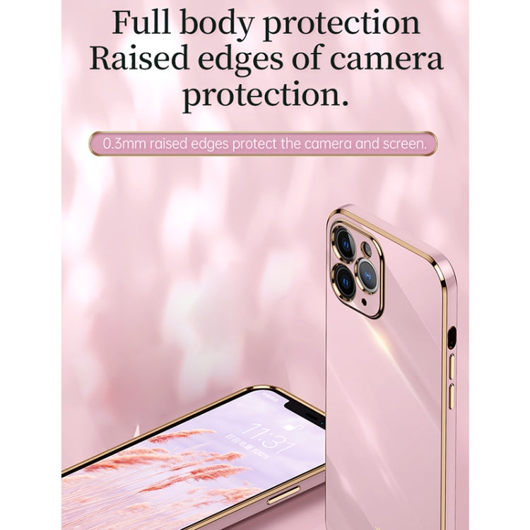 For iPhone 11 XINLI Straight 6D Plating Gold Edge TPU Shockproof Case (Cherry Purple) - iPhone 11 Cases by XINLI | Online Shopping UK | buy2fix