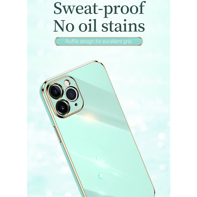 For iPhone 11 Pro XINLI Straight 6D Plating Gold Edge TPU Shockproof Case (Mint Green) - iPhone 11 Pro Cases by XINLI | Online Shopping UK | buy2fix
