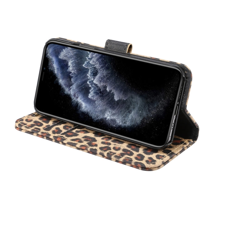 For iPhone 13 Leopard Pattern Horizontal Flip PC + PU Leather Case with Holder & Card Slots & Wallet(Yellow) - iPhone 13 Cases by buy2fix | Online Shopping UK | buy2fix