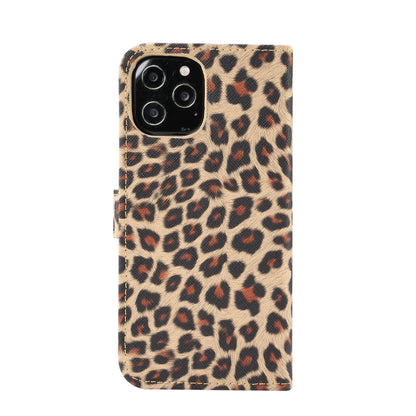 For iPhone 13 Pro Max Leopard Pattern Horizontal Flip PC + PU Leather Case with Holder & Card Slots & Wallet (Yellow) - iPhone 13 Pro Max Cases by buy2fix | Online Shopping UK | buy2fix