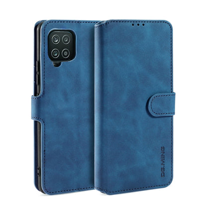 For Samsung Galaxy A22 4G DG.MING Retro Oil Side Horizontal Flip Leather Case with Holder & Card Slots & Wallet(Blue) - Galaxy Phone Cases by DG.MING | Online Shopping UK | buy2fix