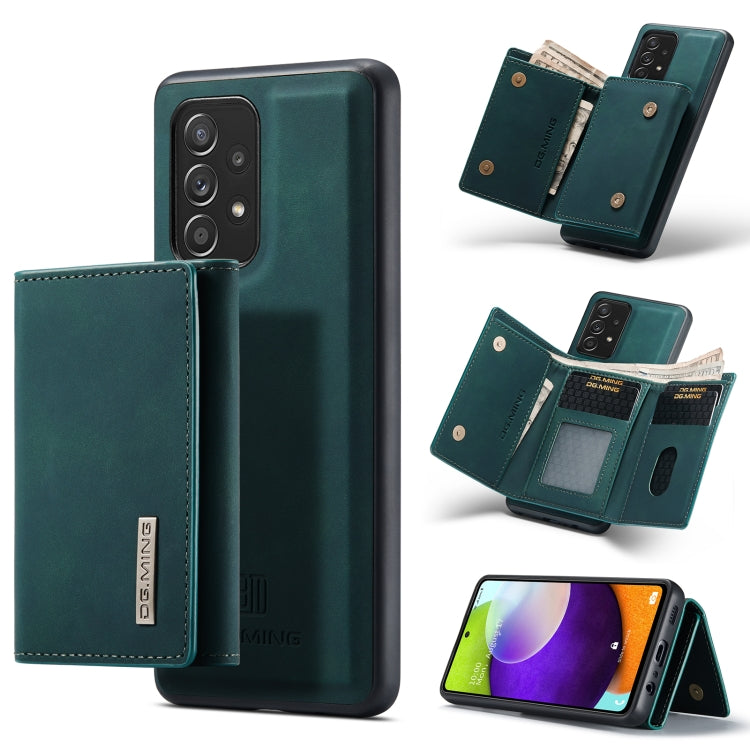 For Samsung Galaxy A52 5G / 4G DG.MING M1 Series 3-Fold Multi Card Wallet  Back Cover Shockproof Case with Holder Function(Green) - Galaxy Phone Cases by DG.MING | Online Shopping UK | buy2fix