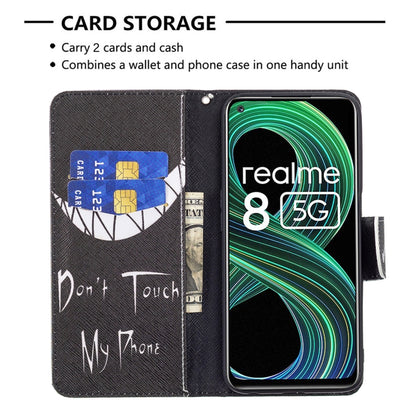 For OPPO Realme 8 5G / Realme V13 Colored Drawing Pattern Horizontal Flip Leather Case with Holder & Card Slots & Wallet(Smirk) - Realme Cases by buy2fix | Online Shopping UK | buy2fix