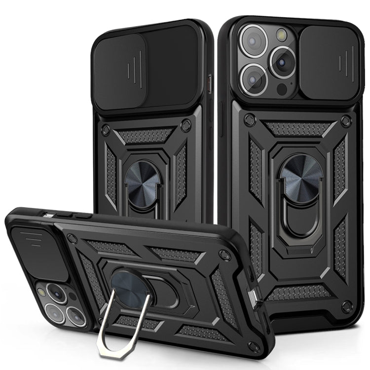 For iPhone 13 Pro Max Sliding Camera Cover Design TPU+PC Protective Case (Black) - iPhone 13 Pro Max Cases by buy2fix | Online Shopping UK | buy2fix