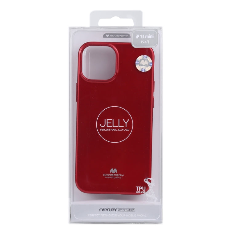 For iPhone 13 mini GOOSPERY JELLY Full Coverage Soft Case (Red) - iPhone 13 mini Cases by GOOSPERY | Online Shopping UK | buy2fix