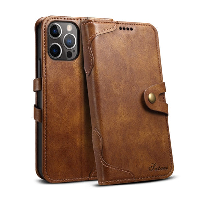 For iPhone 13 mini Calf Texture Buckle Horizontal Flip Leather Case with Holder & Card Slots & Wallet (Brown) - iPhone 13 mini Cases by buy2fix | Online Shopping UK | buy2fix