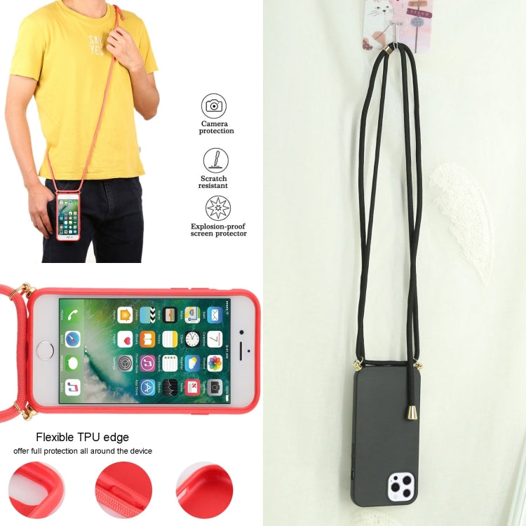 For iPhone 13 Pro Max Wheat Straw Material + TPU Shockproof Case with Neck Lanyard (Black) - iPhone 13 Pro Max Cases by buy2fix | Online Shopping UK | buy2fix