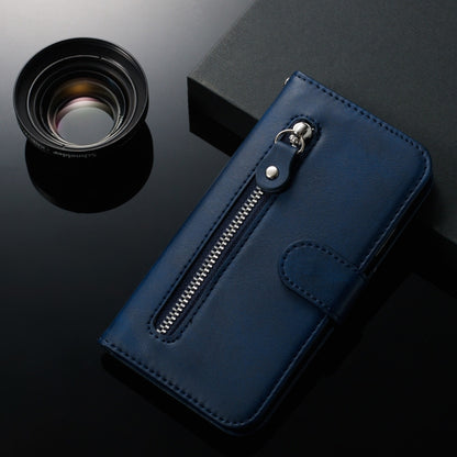 For Huawei Honor 9X / Honor 9X Pro Fashion Calf Texture Zipper Horizontal Flip PU Leather Case, with Holder & Card Slots & Wallet(Blue) - Honor Cases by buy2fix | Online Shopping UK | buy2fix