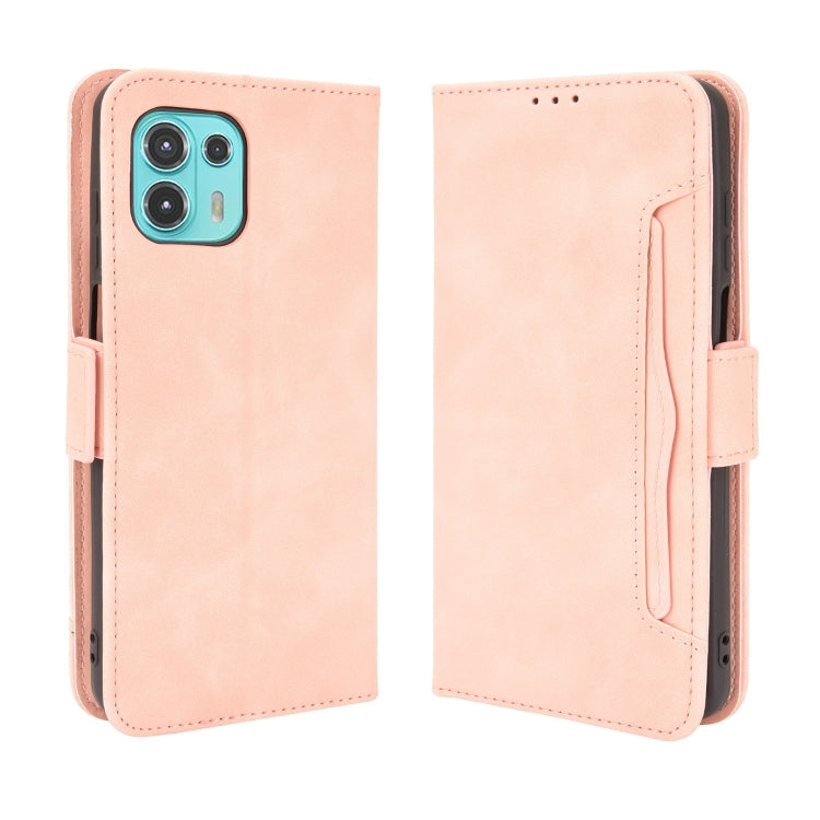 For Motorola Moto Edge 20 Lite Skin Feel Calf Pattern Horizontal Flip Leather Case with Holder & Card Slots & Photo Frame(Pink) - Motorola Cases by buy2fix | Online Shopping UK | buy2fix