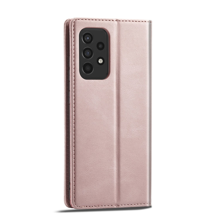 For Samsung Galaxy A52 5G Forwenw F2 Series Magnetic Horizontal Flip Leather Case with Holder & Card Slots & Wallet(Rose Gold) - Galaxy Phone Cases by Forwenw | Online Shopping UK | buy2fix