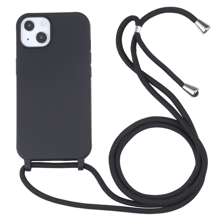 For iPhone 13 Pro Candy Colors TPU Protective Case with Lanyard (Black) - iPhone 13 Pro Cases by buy2fix | Online Shopping UK | buy2fix