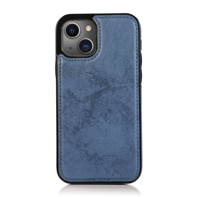 For iPhone 13 Retro 2 in 1 Detachable Horizontal Flip Leather Case with Card Slots & Wallet(Dark Blue) - iPhone 13 Cases by buy2fix | Online Shopping UK | buy2fix