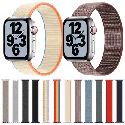 Single Lap Nylon Watch Band, Size: S 145mm For Apple Watch Ultra 49mm&Watch Ultra 2 49mm / Series 9&8&7 45mm / SE 3&SE 2&6&SE&5&4 44mm / 3&2&1 42mm(Milky White) - Watch Bands by buy2fix | Online Shopping UK | buy2fix