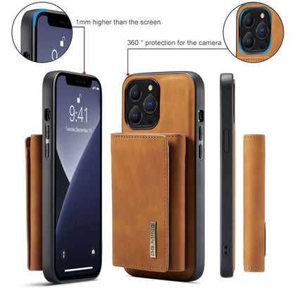 For iPhone 13 Pro DG.MING M1 Series 3-Fold Multi Card Wallet Shockproof Case with Holder Function (Brown) - iPhone 13 Pro Cases by DG.MING | Online Shopping UK | buy2fix