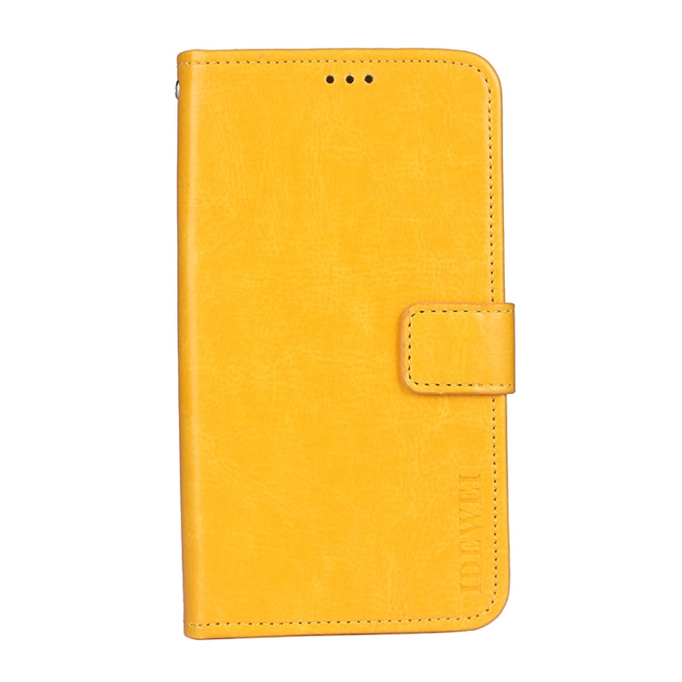 idewei Crazy Horse Texture Horizontal Flip Leather Case with Holder & Card Slots & Wallet For Motorola Edge 20 Pro(Yellow) - Motorola Cases by idewei | Online Shopping UK | buy2fix