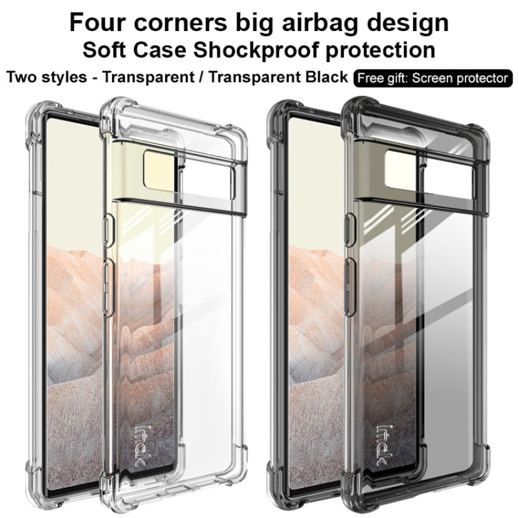 For Google Pixel 6 Pro IMAK All-inclusive Shockproof Airbag TPU Case with Screen Protector(Transparent) - Google Cases by imak | Online Shopping UK | buy2fix