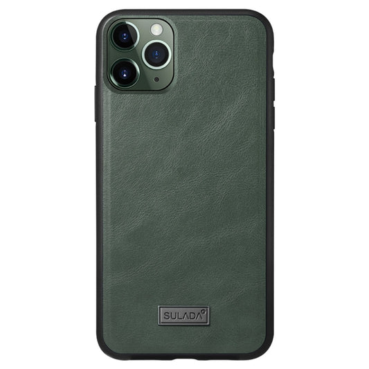 For iPhone 11 Pro SULADA Shockproof TPU + Handmade Leather Protective Case(Green) - iPhone 11 Pro Cases by SULADA | Online Shopping UK | buy2fix