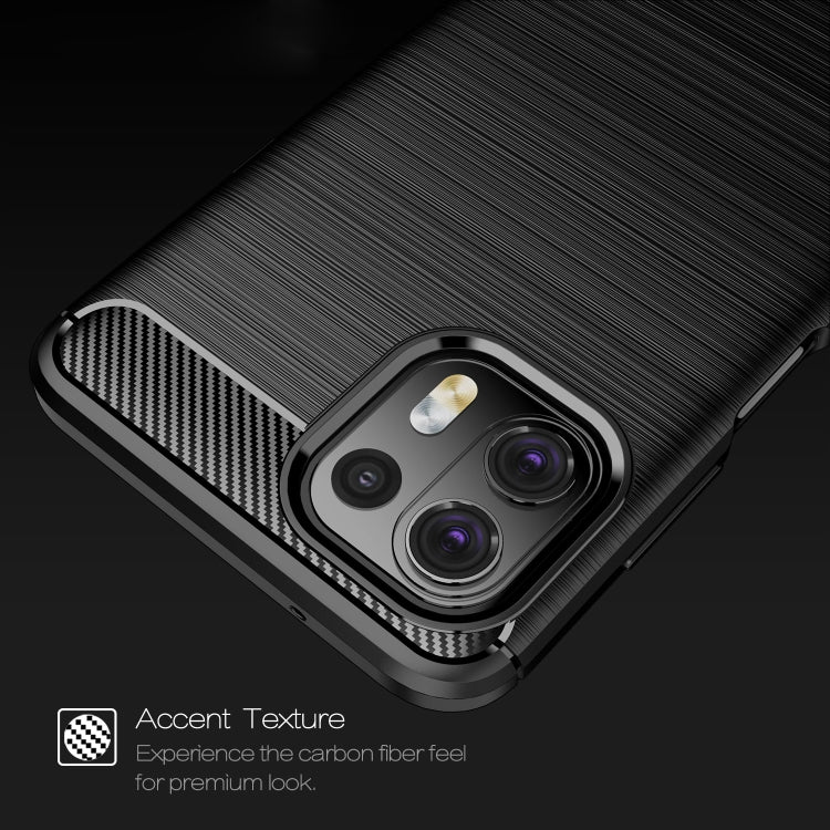 For Motorola Moto Edge 20 Lite Brushed Texture Carbon Fiber TPU Case(Black) - Motorola Cases by buy2fix | Online Shopping UK | buy2fix