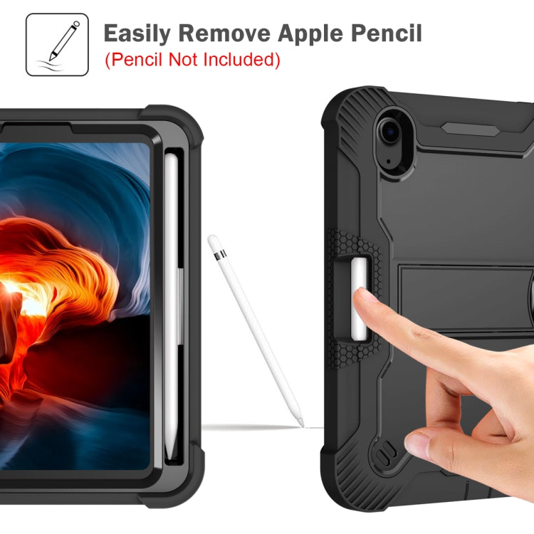 For iPad mini 6 Silicone + PC Shockproof Protective Tablet Case with Holder(Black) - iPad mini 6 Cases by buy2fix | Online Shopping UK | buy2fix