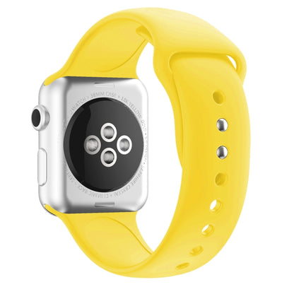 Double Nail Silicone Strap Watch Band For Apple Watch Ultra 49mm&Watch Ultra 2 49mm / Series 9&8&7 45mm / SE 3&SE 2&6&SE&5&4 44mm / 3&2&1 42mm(Yellow) - Watch Bands by buy2fix | Online Shopping UK | buy2fix