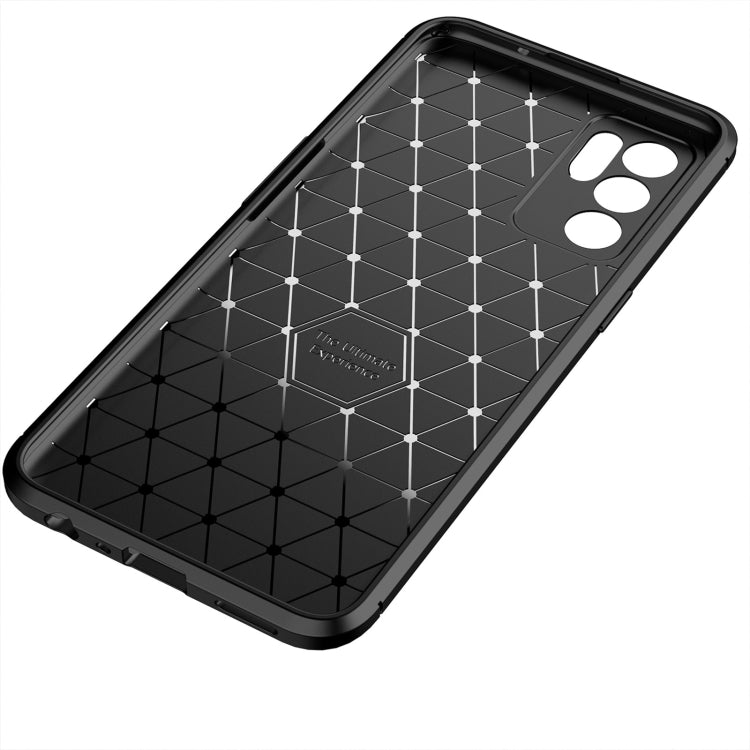 For OPPO Reno6 4G (Indonesia) Carbon Fiber Texture Shockproof TPU Case(Black) - OPPO Cases by buy2fix | Online Shopping UK | buy2fix