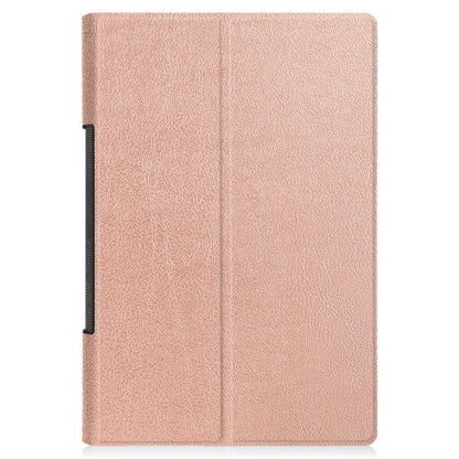 For Lenovo Yoga Tab 11 / YT-J706X Custer Texture Horizontal Flip PU Leather Case with Holder & Sleep / Wake-up Function(Rose Gold) - Lenovo by buy2fix | Online Shopping UK | buy2fix