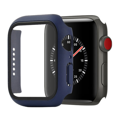 Shockproof PC+Tempered Glass Protective Case with Packed Carton For Apple Watch Series 3 & 2 & 1 42mm(Midnight Blue) - Watch Cases by buy2fix | Online Shopping UK | buy2fix